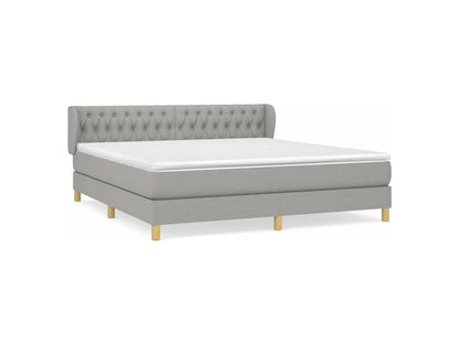 Meubiana bed base with light grey mattress 180x200 fabric