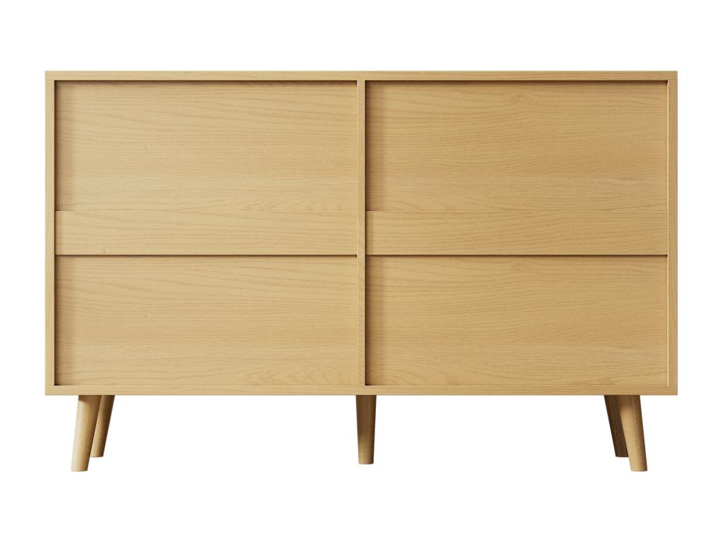 Low sideboard - with 6 drawers - Light natural