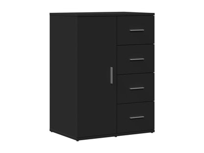 Black sideboard 59x39x80 cm engineered wood