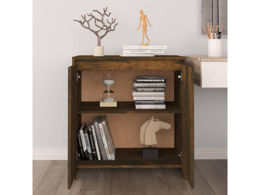 Smoked oak sideboard 70x41x75 cm Engineered wood