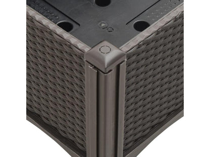 Planter with brown trellis 200x160x142 cm PP