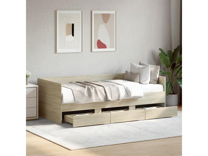 Meubiana oak daybed with drawers (mattress not included) 90x190 cm