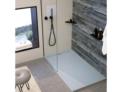 Meubiana CACH Grey Slate Finish Shower Tray with Colour Grid - 90x80 cm