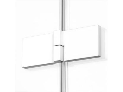 Meubiana WHITE 110x90cm white shower enclosure, left-hand pivot, front access