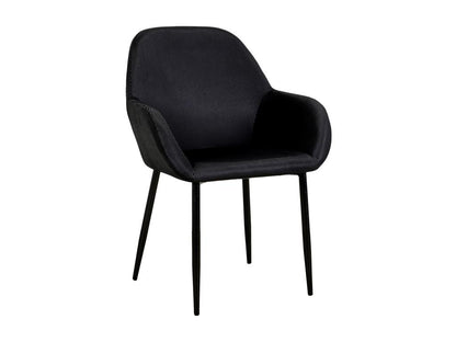 Meubiana Black Velvet Armchair - Set of 2