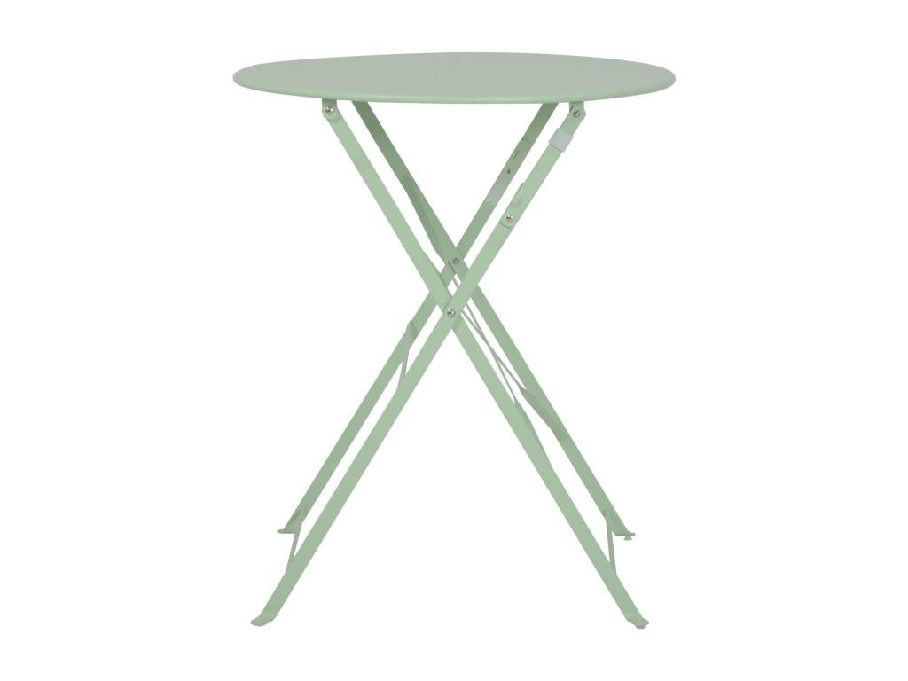 Folding bistro table and chairs for balcony or terrace - 2 seats - Green - Homzora