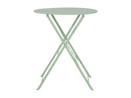 Folding bistro table and chairs for balcony or terrace - 2 seats - Green - Homzora