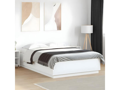 White bed frame without mattress, 120x200 cm