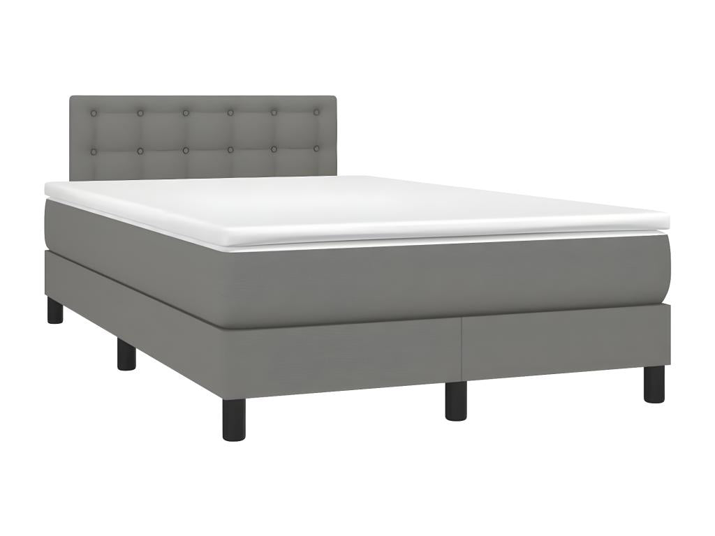 Homzora bed base with dark grey mattress 120x190cm fabric