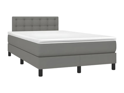 Homzora bed base with dark grey mattress 120x190cm fabric