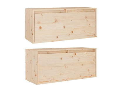 2-piece wall cabinets, 80x30x35 cm, solid pine wood