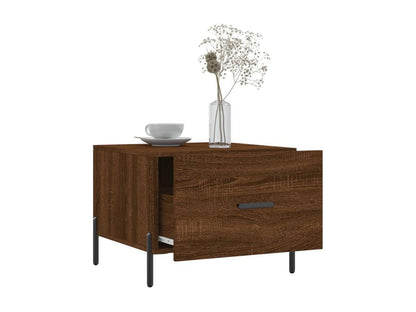 Coffee tables, 2 pcs, brown oak, 50x50x40, engineered wood