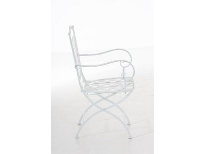 Garden chairs - Metal / Galvanized iron - White - Homzora