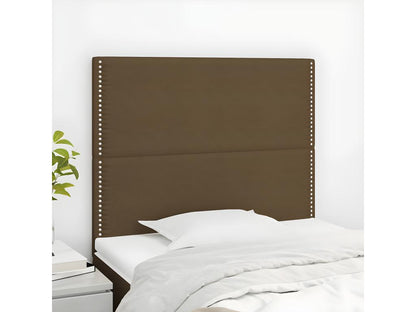 2-Piece Headboard Set, Dark Brown, 100x5x78/88 cm, Fabric