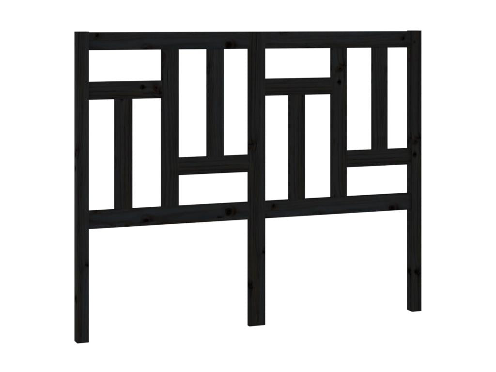 Black Headboard 205.5x4x100 Solid Pine Wood