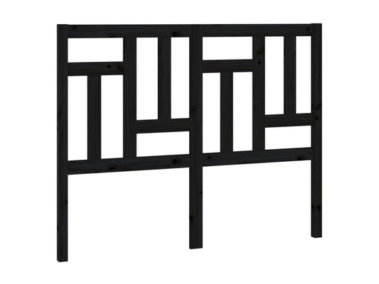 Black Headboard 205.5x4x100 Solid Pine Wood