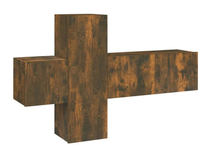 Brown wooden wardrobe furniture set 80x30x30 cm 02 0024598