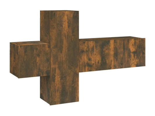 Brown wooden wardrobe furniture set 80x30x30 cm 02 0024598