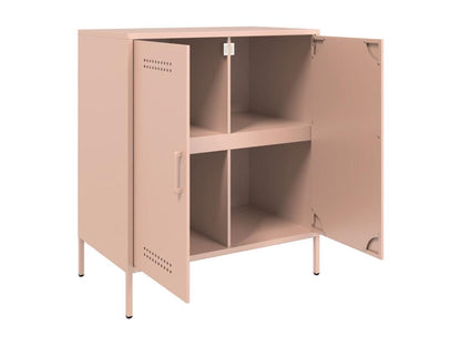Pink steel sideboard, 68x39x79 cm