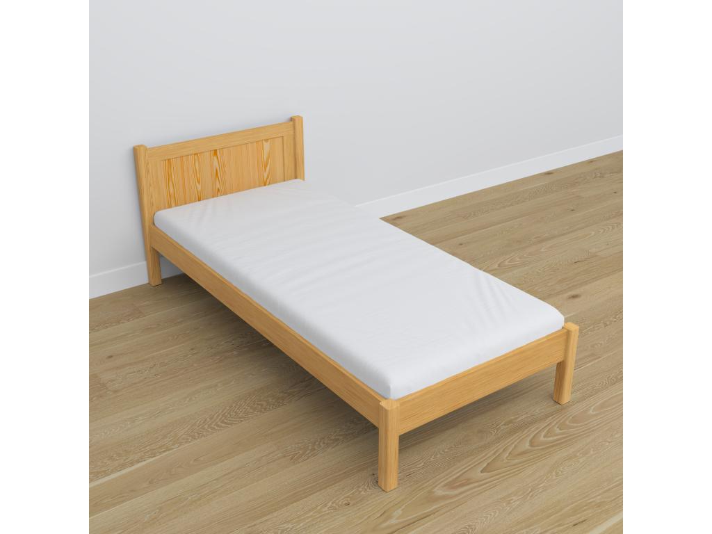 Single bed in wood N02 Natural Pine 80x200