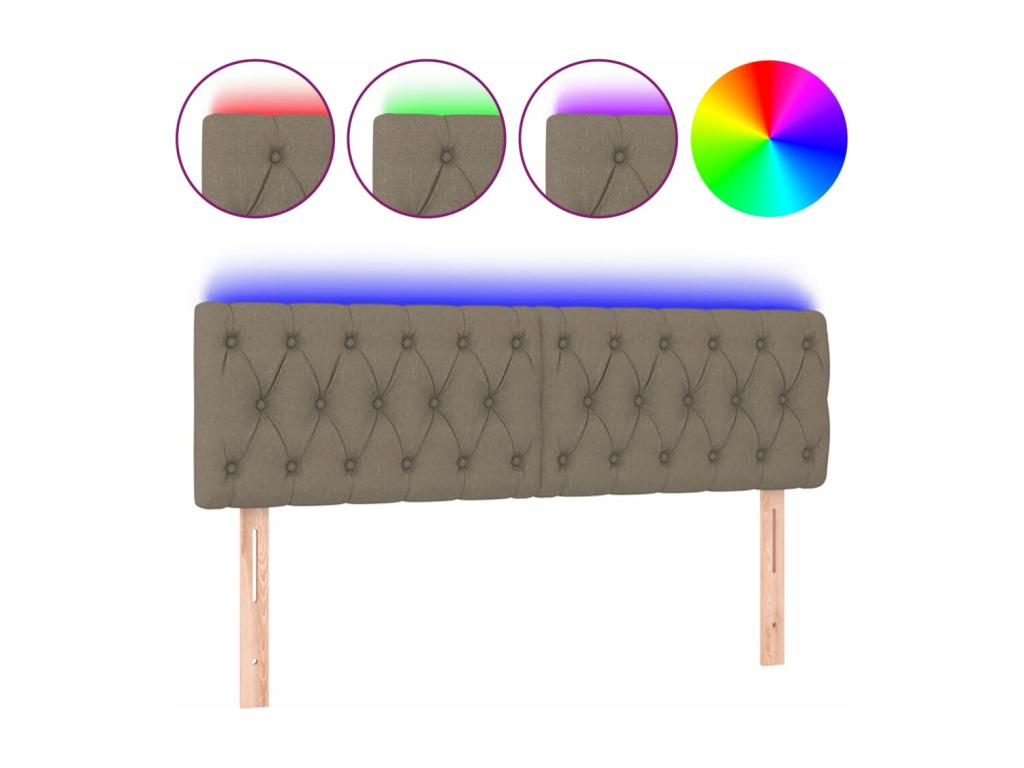 Doucezen LED Headboard 160x7x78/88 cm Fabric