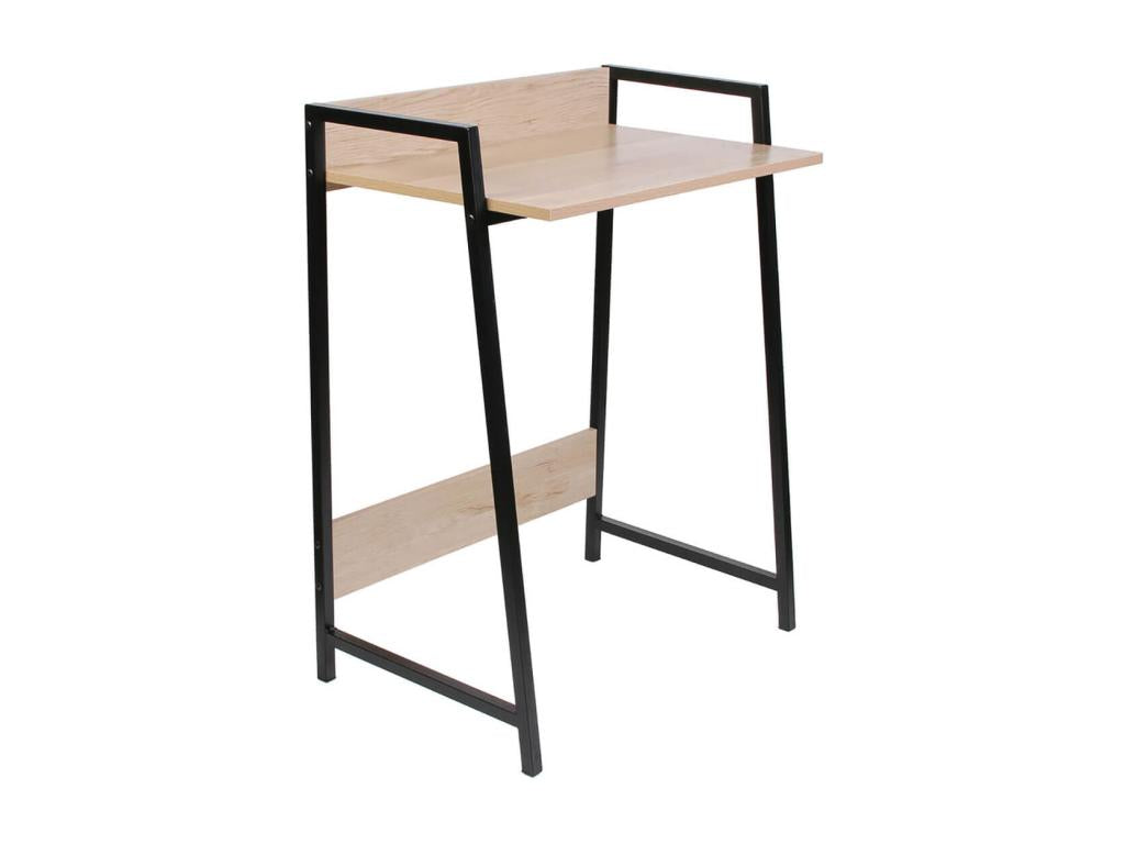 Meubiana - Simple Desk with Black Metal Legs