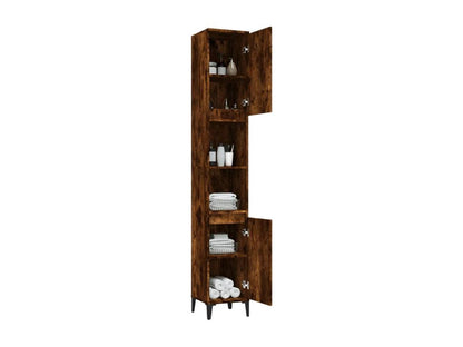 Smoked oak bathroom cabinet 30x30x190 engineered wood