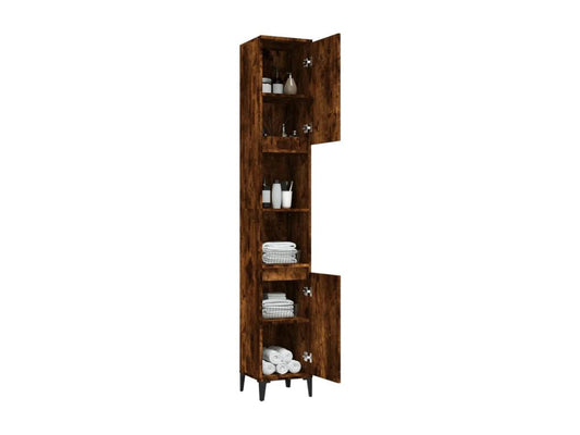 Smoked oak bathroom cabinet 30x30x190 engineered wood