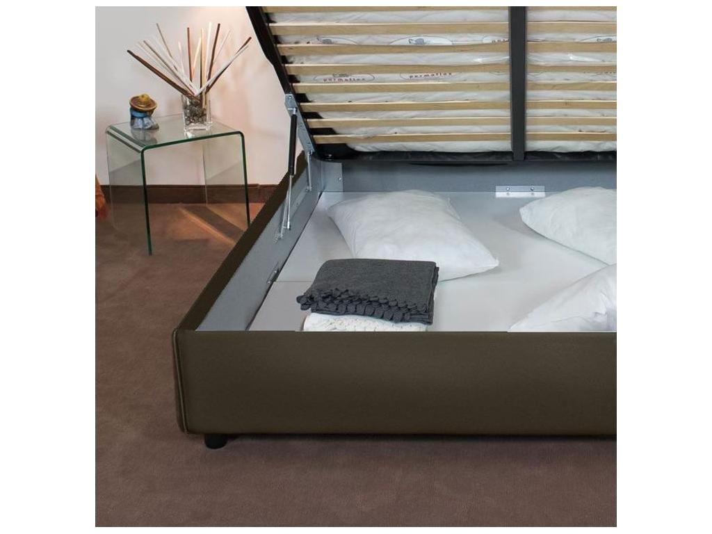 Homzora Modern Microfiber Adult Bed - Light Pink - 180x200 - Optional Storage