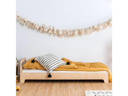 Homzora Wooden 90x200cm Bed with Slatted Base