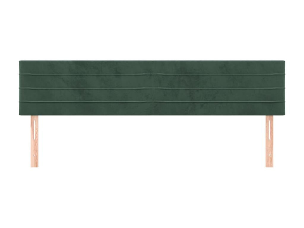 2-piece headboard set, dark green, 100x5x78/88 cm, velvet