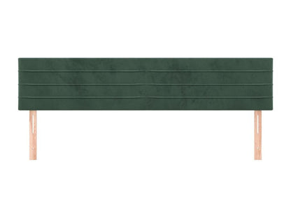 2-piece headboard set, dark green, 100x5x78/88 cm, velvet