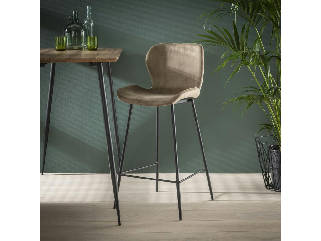 Doucezen sand velvet bar stools, set of 2