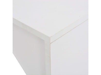 Bar table with cabinet, white, 115x59x200 cm