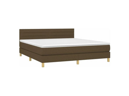Homzora bed base with dark brown mattress 160x200