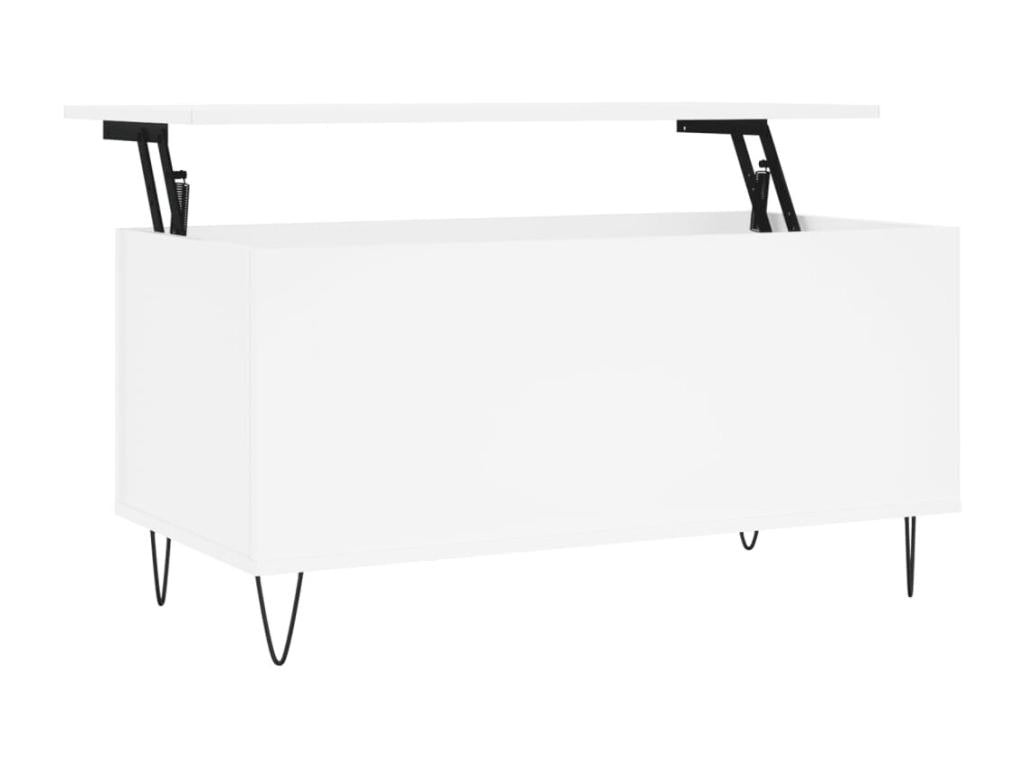 Coffee table, white, 90x44.5x45 cm, engineered wood