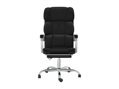 Black Faux Leather Reclining Office Chair