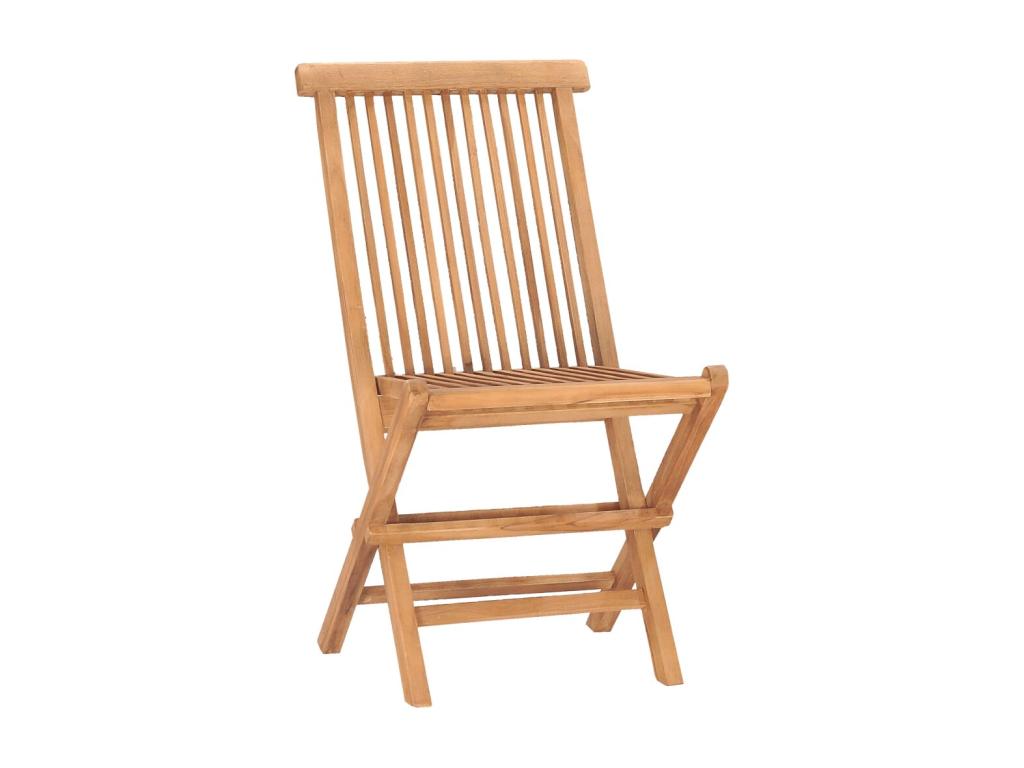 5-piece folding outdoor dining set, solid teak wood