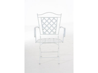 Garden chairs - Metal / Galvanized iron - White - Homzora