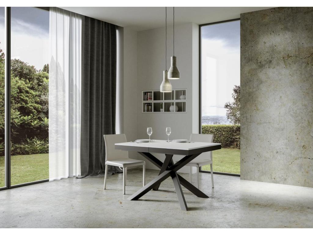 Volantis Evolution Extendable Table 90x120/380 cm White Ash with Anthracite Frame