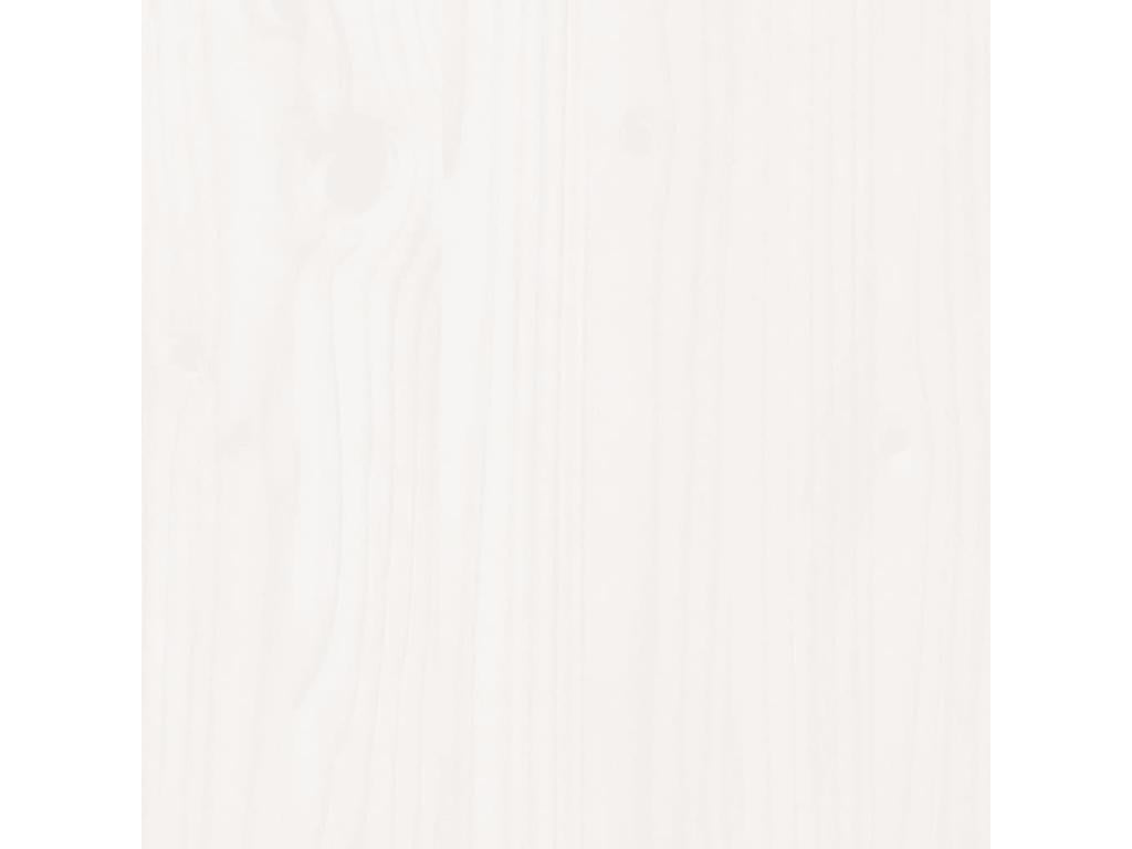 Bed frame with white headboard, 120x200 cm, solid wood