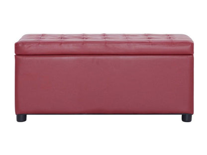 Storage pouf 87.5cm Burgundy red faux leather