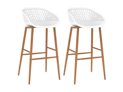 2-piece white bar stools