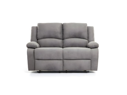 Meubiana manual sofa set Léo 2-seater manual armchair in microfiber - Gray - Meubiana
