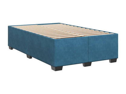 Homzora bed base and blue 120x190 cm velvet mattress