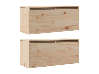 2-piece wall cabinets, 80x30x35 cm, solid pine wood