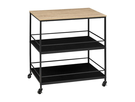 Meubiana 3-Tier Kitchen Shelf, 88cm, Black