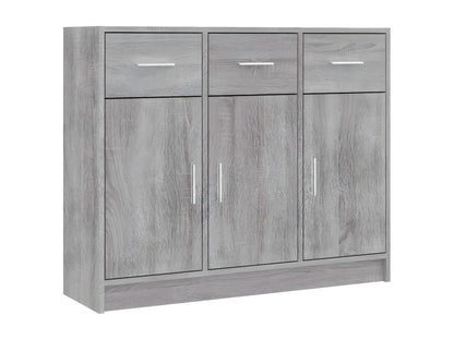 Meubiana grey sideboard 91x28x75 cm engineered wood
