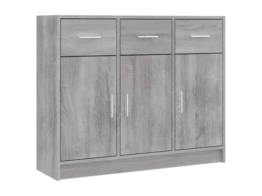 Meubiana grey sideboard 91x28x75 cm engineered wood