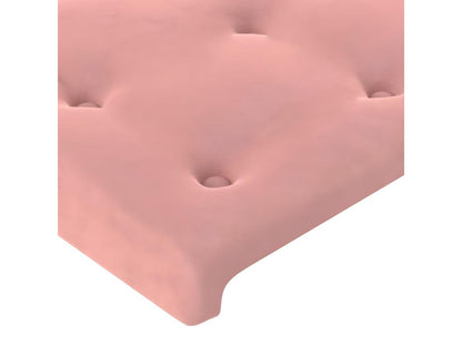 Pink LED Headboard 160x5x118/128 cm Velvet